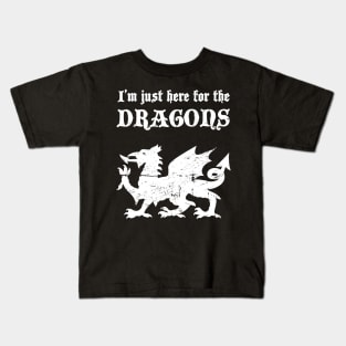 I'm Just Here For The Dragons | Renaissance Festival Kids T-Shirt
